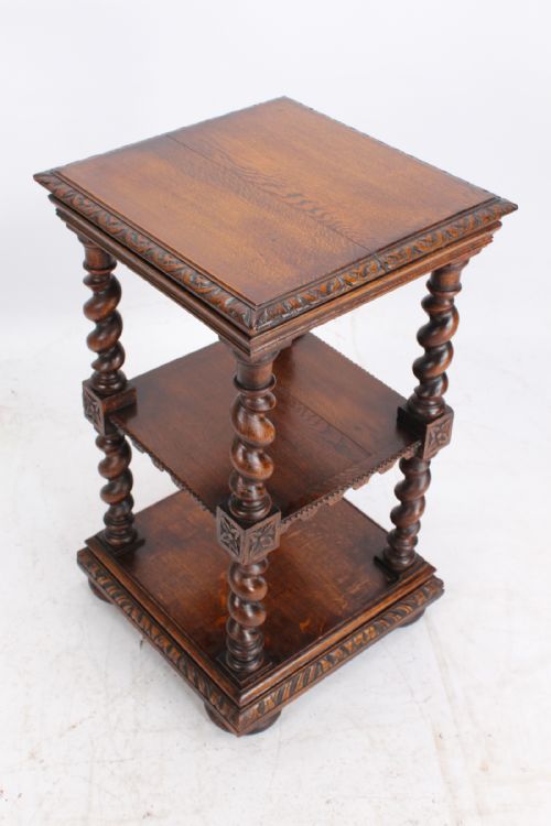 Victorian Gothic Oak Side Table