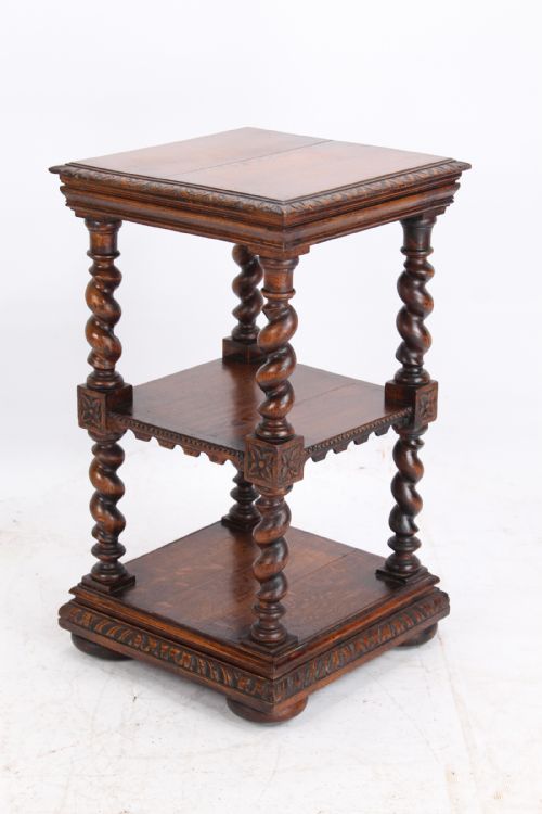 fig 1. Victorian Gothic Oak Side Table