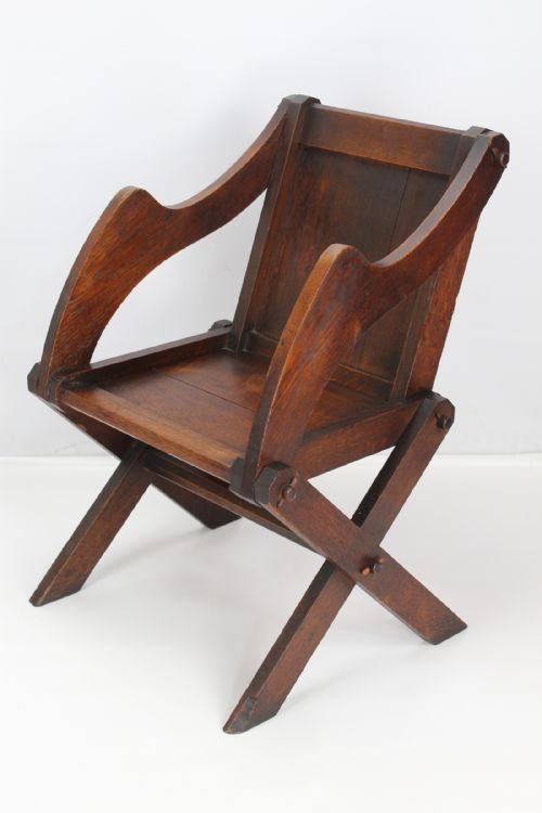 Antique Victorian Oak Glastonbury Chair