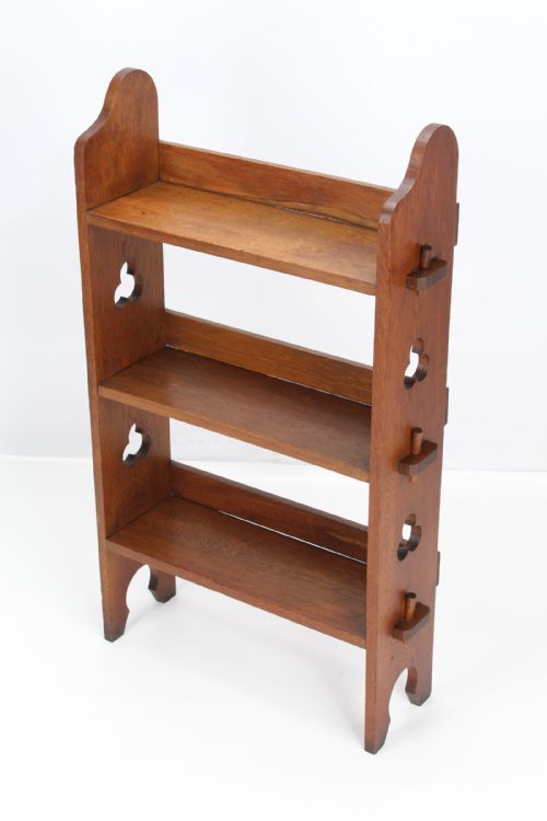 fig 1. Edwardian Liberty & Co “Sedley” Oak Open Bookcase