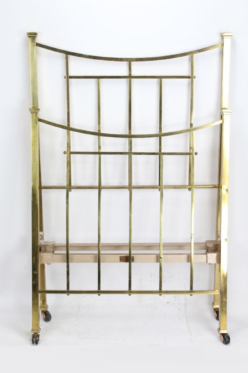 Heals Edwardian Arts & Crafts Brass Single Bed