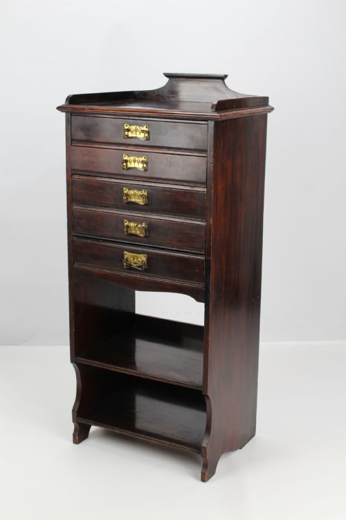 Tall Edwardian Music Cabinet