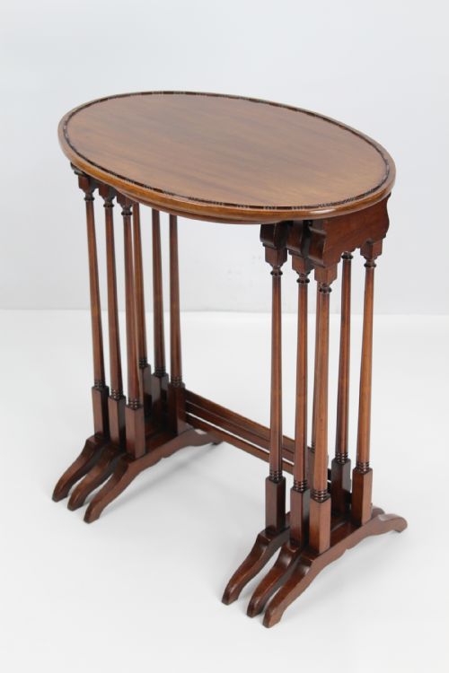 Gillows Victorian Nest of 3 Mahogany Tables