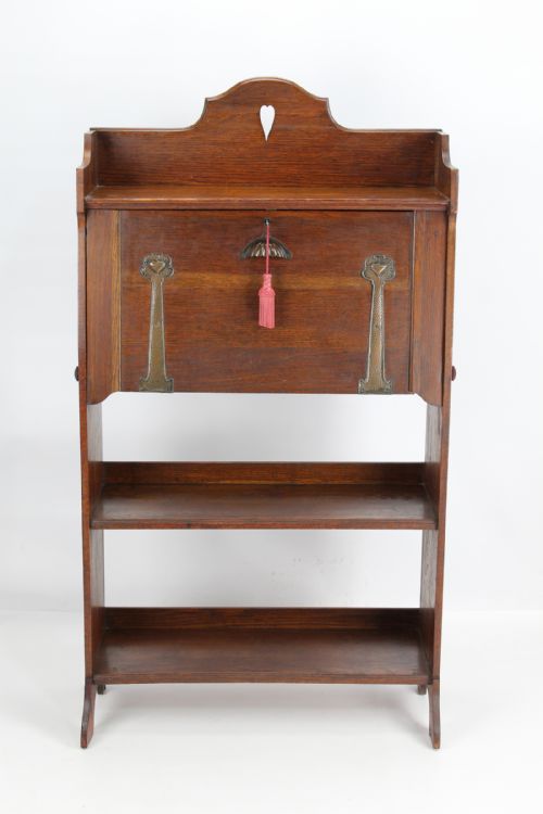 fig 1. Edwardian Lebus Arts & Crafts Oak Hall Bureau