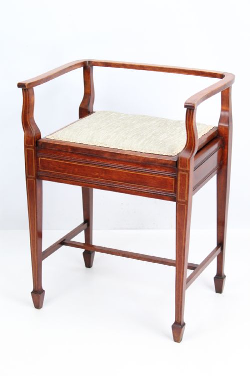 Edwardian Inlaid Piano Stool