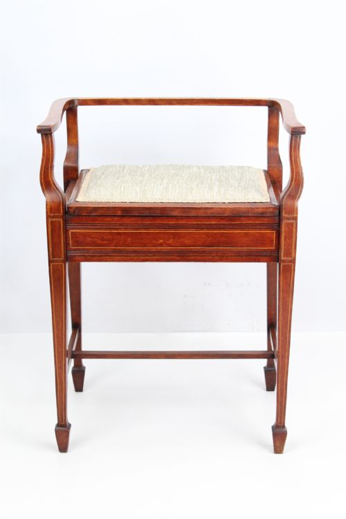 fig 1. Edwardian Inlaid Piano Stool