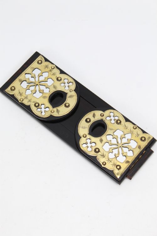 Victorian Extending Brass Bound Book Slide