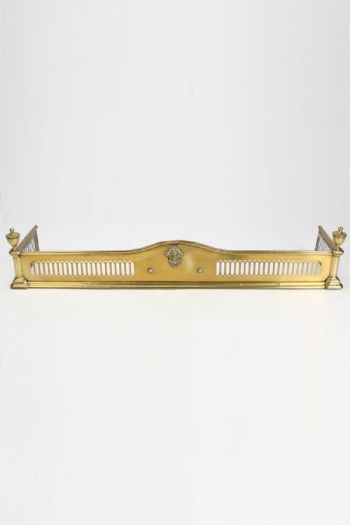 Victorian Polished Brass Fire Fender (4ft)