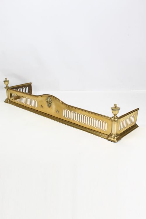fig 1. Victorian Polished Brass Fire Fender (4FT)