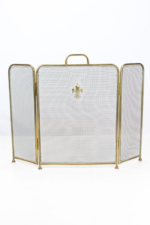 Victorian Folding Brass Fire Guard