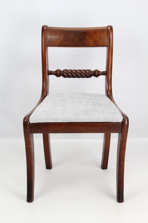 fig 1. Pair Antique Regency Mahogany Rope-Twist Chairs