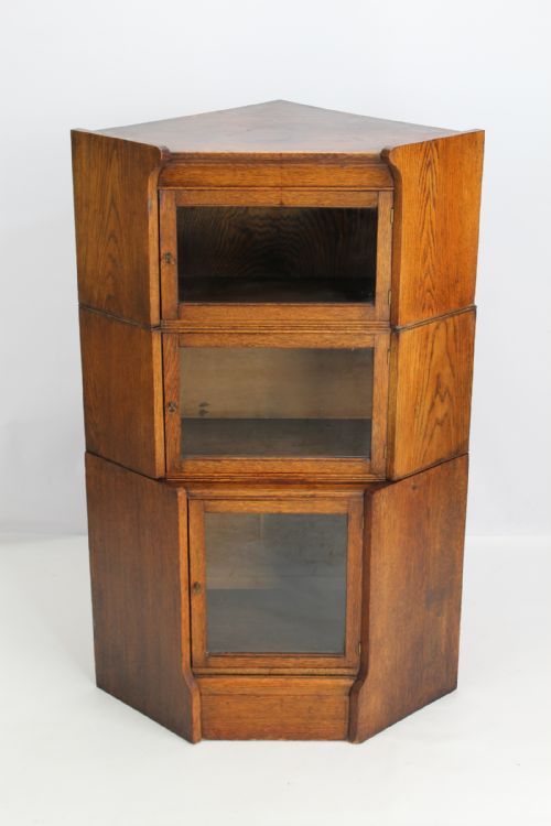 William Baker & Co Oxford Oak Corner Stacking Barristers Bookcase