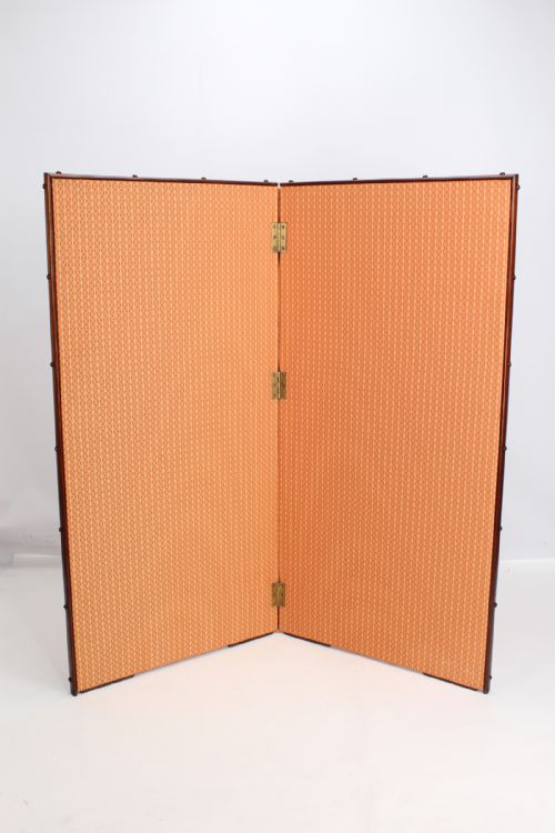 Victorian Mahogany Upholstered Folding Screen