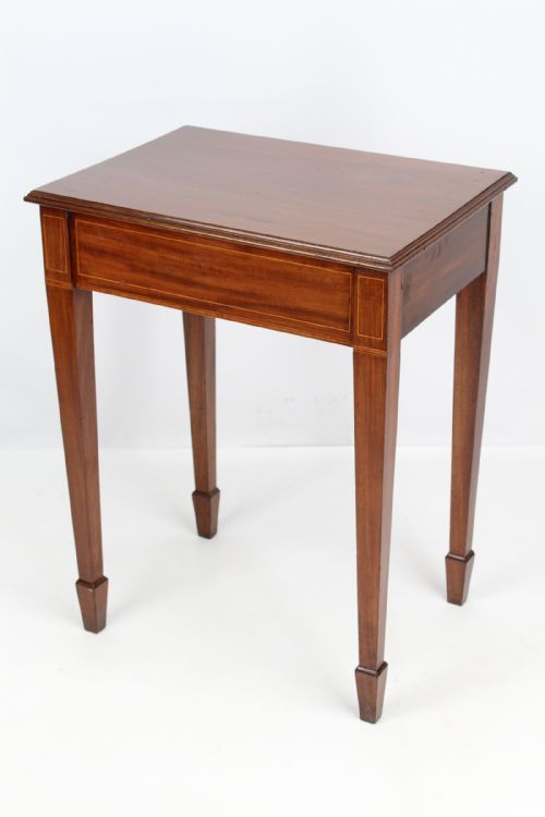 Edwardian Inlaid Mahogany Side Table or Desk