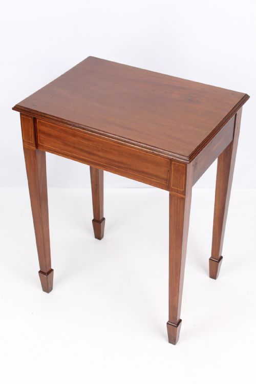 fig 1. Edwardian Inlaid Mahogany Side Table or Desk
