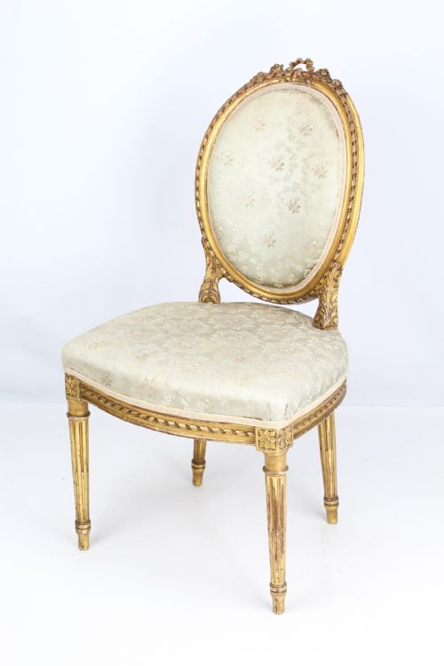 fig 1. 19th Century French Giltwood Dressing Table Chair