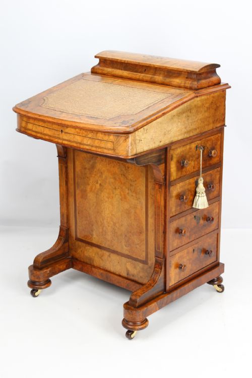Antique Victorian Walnut Davenport