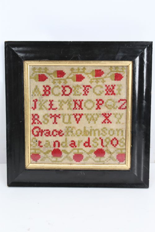 Small Antique Edwardian Needlework Sampler