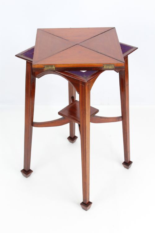 fig 1. Victorian Arts & Crafts Envelope Card Table