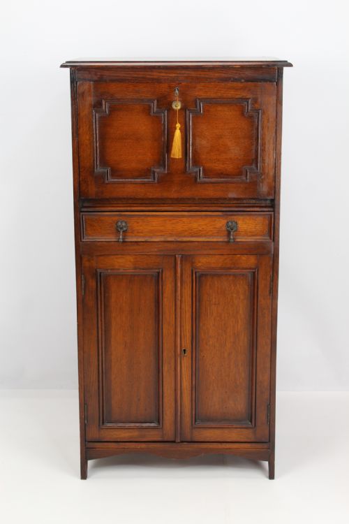 Edwardian Oak Hall Bureau