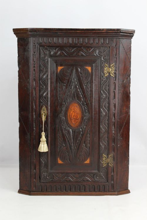 Georgian Oak Corner Cupboard