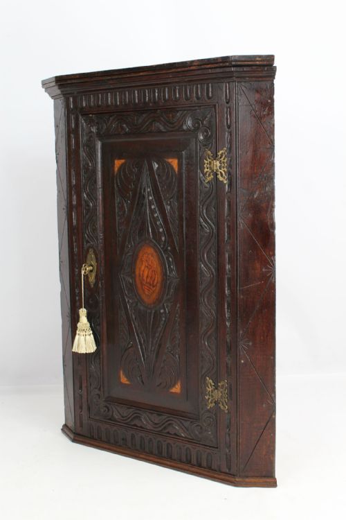 fig 1. Georgian Oak Corner Cupboard