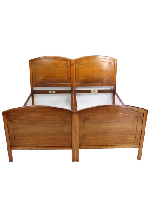 fig 1. Pair of Mahogany Single Beds