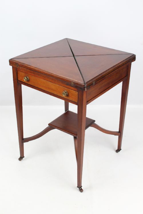 Edwardian Mahogany Envelope Card Table