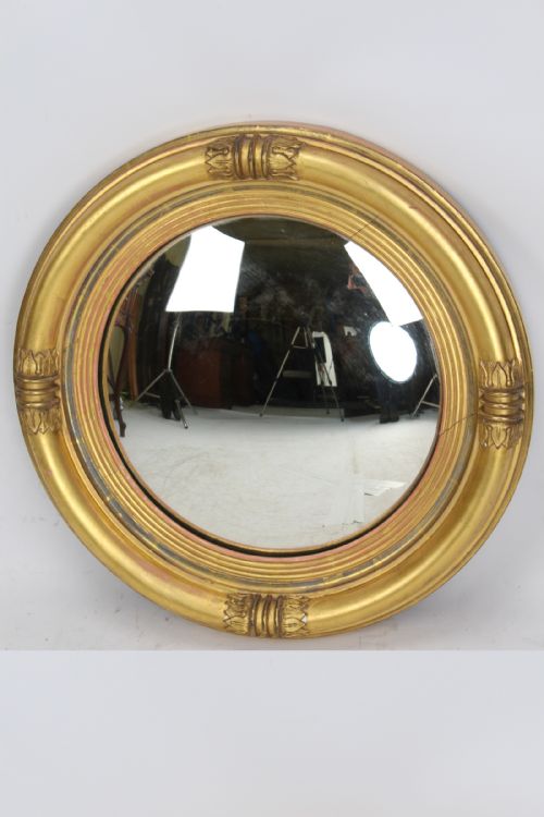 fig 1. Large William IV Water Gilt Convex Butlers Mirror