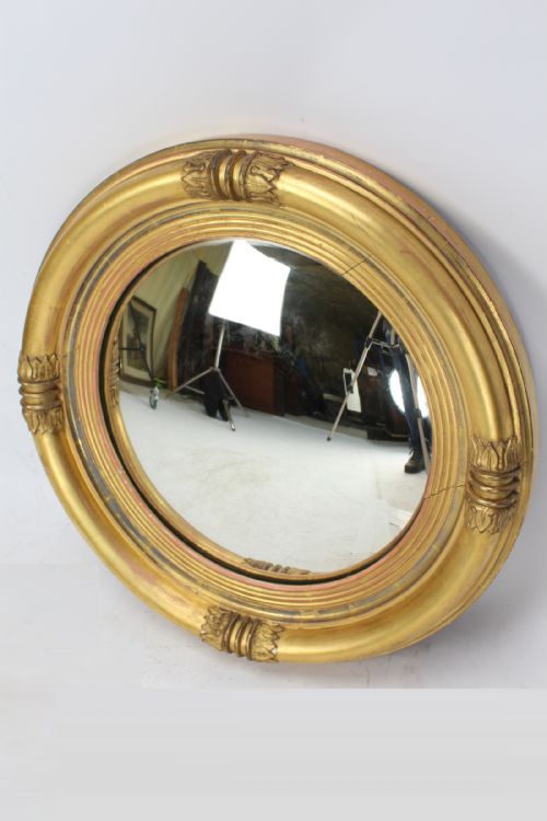 fig 2. Large William IV Water Gilt Convex Butlers Mirror