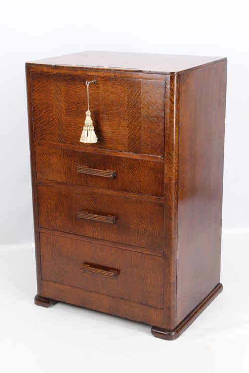 Art Deco Oak Bureau