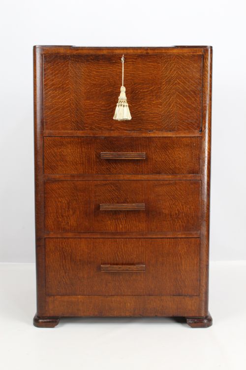 fig 1. Art Deco Oak Bureau