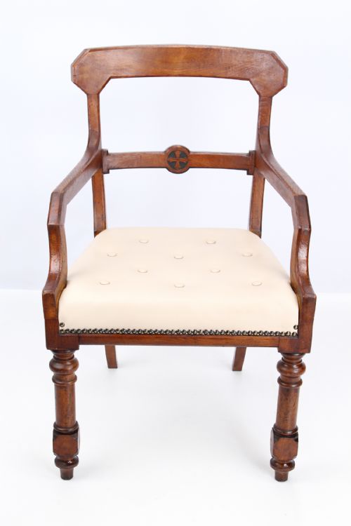 fig 1. Victorian Gothic Revival Oak Desk Chair