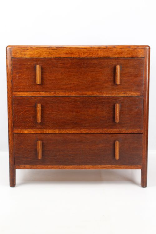 Small Art Deco Oak Chest of Drawers
