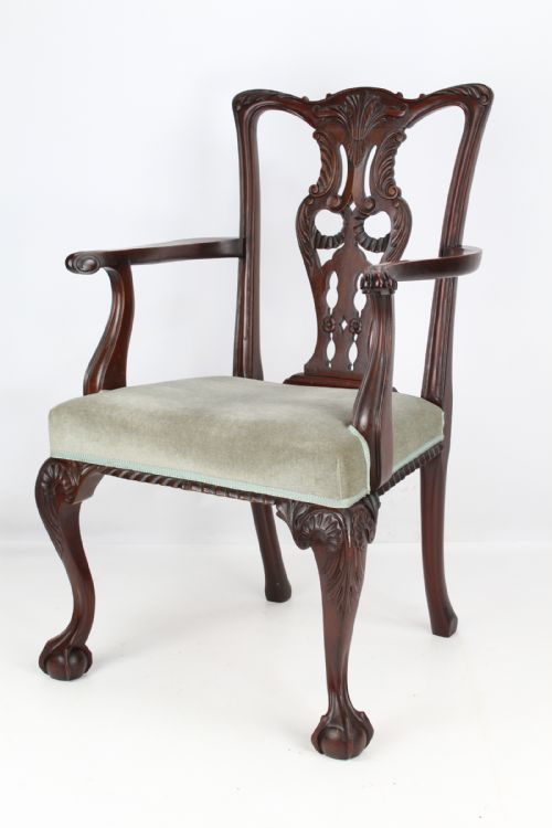 fig 1. Edwardian Mahogany Chippendale Desk Chair