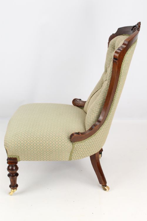 fig 1. Victorian Walnut Button Back Nursing Chair