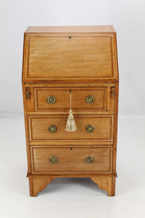 fig 1. Small Edwardian Inlaid Mahogany Bureau