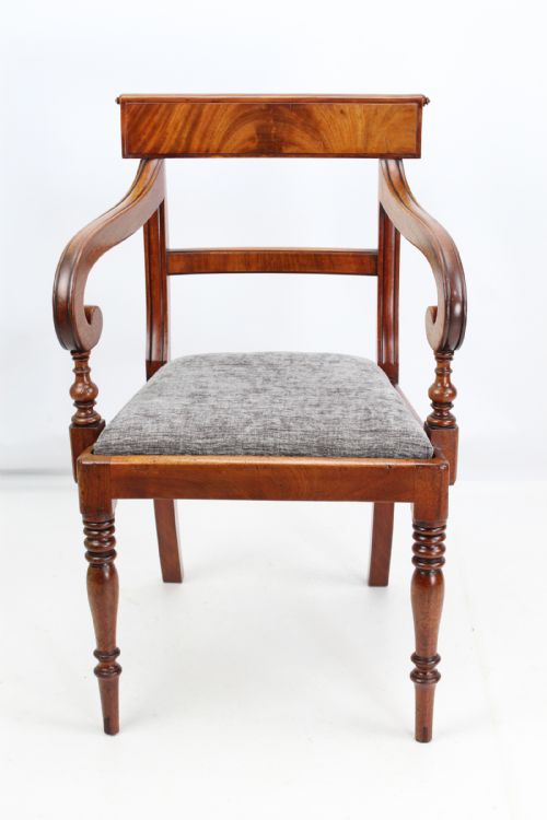 fig 1. Antique Regency Mahogany Desk Chair Carver