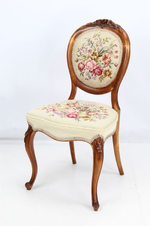 Victorian Walnut Balloon Back Chair