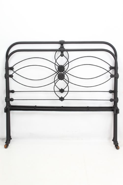 fig 1. Victorian Ebonised Small Double Iron Bed (4FT)