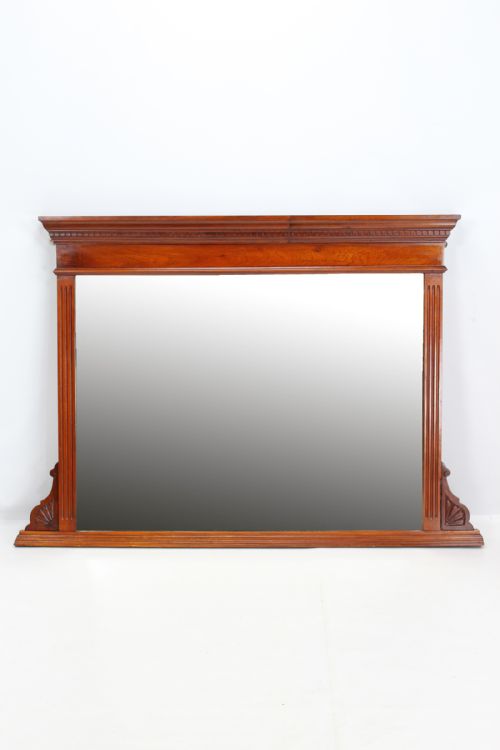 Victorian Walnut Overmantle Mirror Overmantel