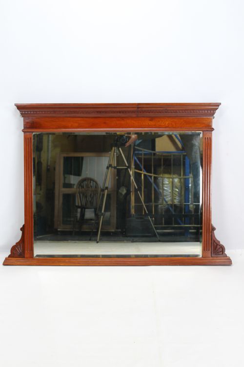 fig 1. Victorian Walnut Overmantle Mirror Overmantel