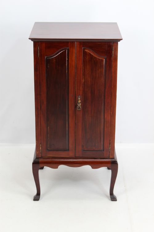 fig 1. Antique Edwardian Music Cabinet Cupboard