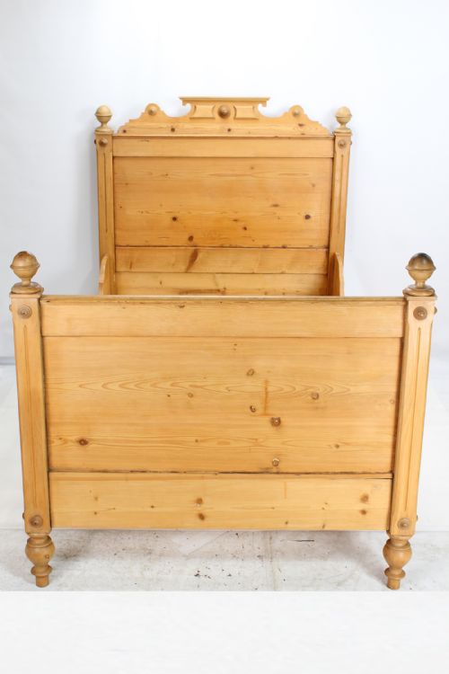 fig 2. Antique French Pine Sleigh Bed