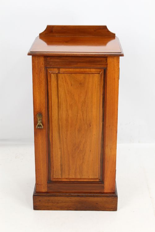 Victorian Walnut Bedside Cabinet Pot Cupboard