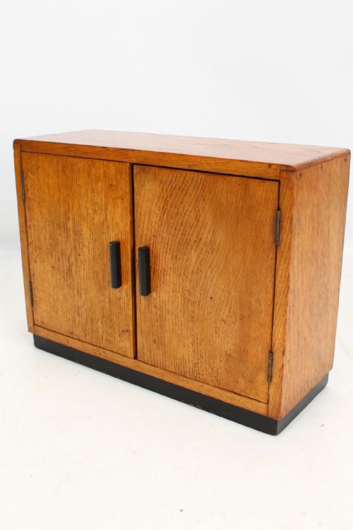 Small Art Deco Oak Bathroom Wall Cabinet