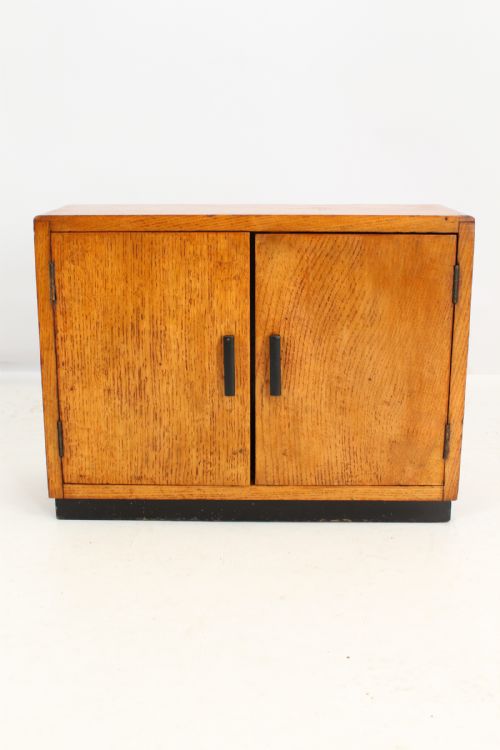 fig 1. Small Art Deco Oak Bathroom Wall Cabinet
