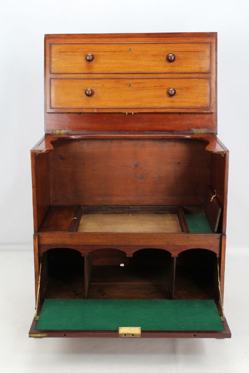 fig 1. Georgian Mahogany Cabinet with Fitted Interior