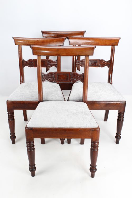 Set 4 Victorian Mahogany Dining Chairs