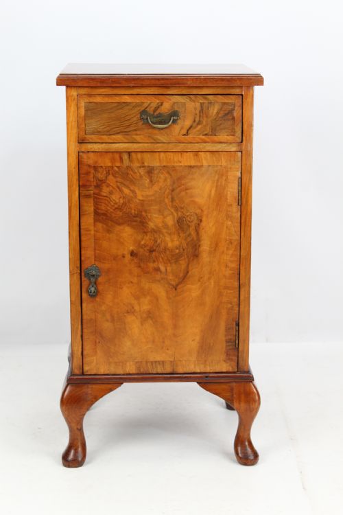 Burr Walnut Bedside Cabinet